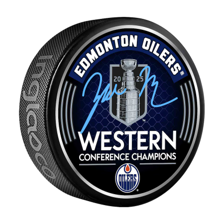 Edmonton Oilers - Zach Hyman 2025 Western Conference Champs NHL Puck