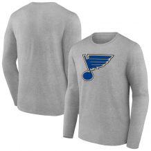St. Louis Blues - Primary Logo Team Gray NHL Long Sleeve T-Shirt
