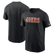 San Francisco 49ers - Essential Wordmark Black NFL Tričko