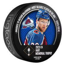 Colorado Avalanche - Nathan MacKinnon 2024 Hart Trophy NHL Puk