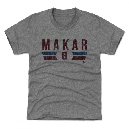 Colorado Avalanche Youth - Cale Makar Font Gray NHL T-Shirt