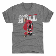 Chicago Blackhawks - Bobby Hull Retro Gray NHL T-Shirt