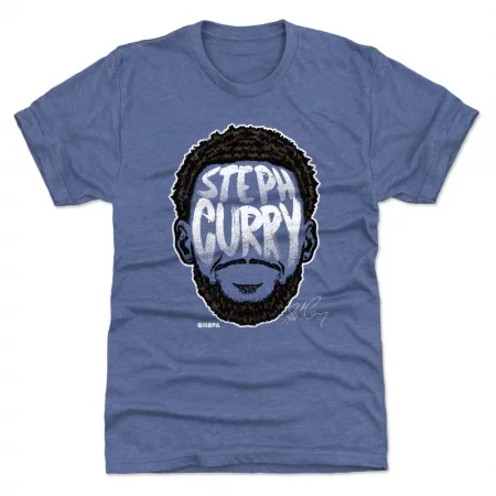 Golden State Warriors - Stephen Curry Silhouette Blue NBA T-Shirt