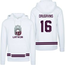 Latvia - Kaspars Daugavins 2026 Hockey Sweatshirt - White