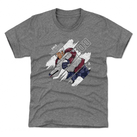 Colorado Avalanche Youth - Cale Makar Stripes Gray NHL T-Shirt