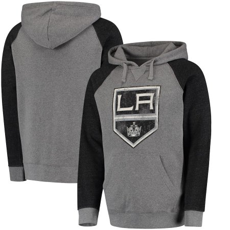 Los Angeles Kings - Distressed Primary Logo Raglan NHL Sweatshirt