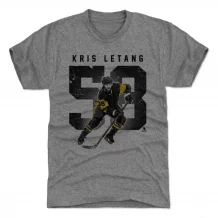 Pittsburgh Penguins - Kris Letang Grunge Gray NHL T-Shirt