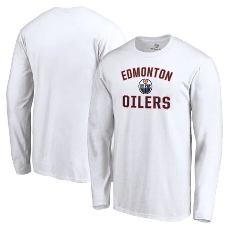 Edmonton Oilers - Victory Arch White NHL Long Sleeve Shirt