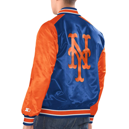 New York Mets - Full-Snap Varsity Satin MLB Bunda