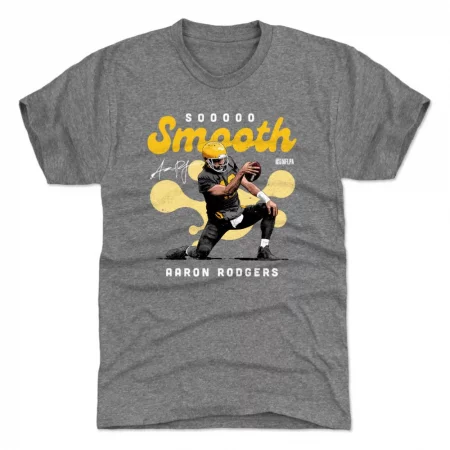 Green Bay Packers - Aaron Rodgers Smooth Gray NFL T-Shirt