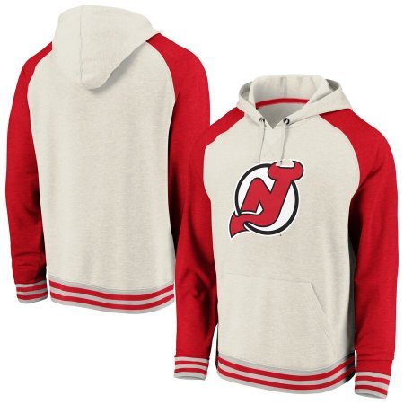 New Jersey Devils - Oatmeal Raglan NHL Bluza z kapturem