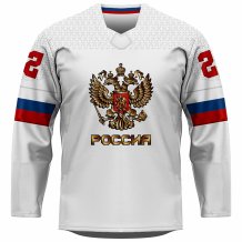 Rosja - Hockey Fan Jersey Biały/Własne imię i numer