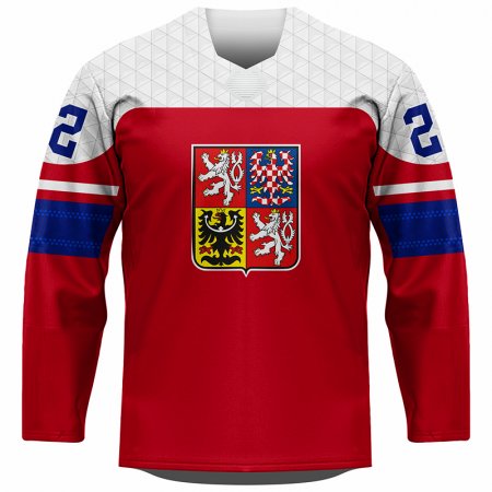 Fan replica of the original red Czech playing jersey