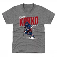 New York Rangers Detské - Kaapo Kakko Chisel Gray NHL Tričko