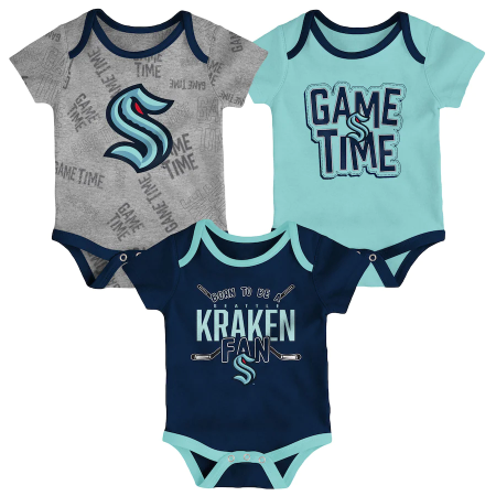 Seattle Kraken Infant - Game Time NHL Body Set - Size: 3-6 MO