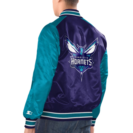 Charlotte Hornets - Full-Snap Varsity Satin NBA Kurtka