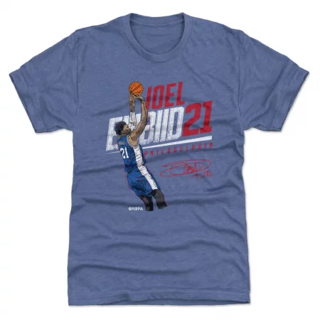 Philadelphia 76ers - Joel Embiid Slant Blue NBA Tričko