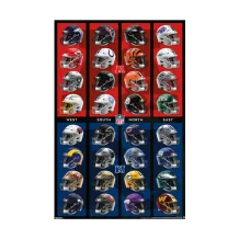 Team Helmets NFL Plakát