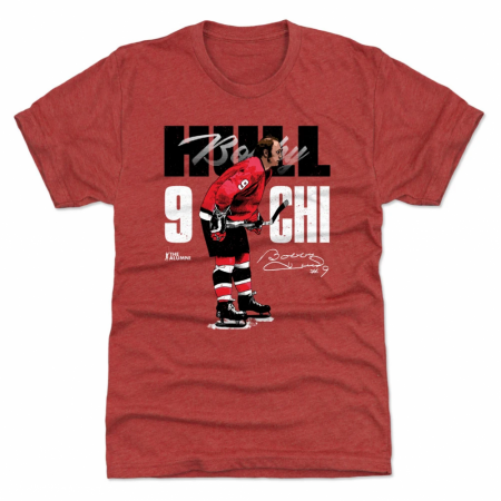 Chicago Blackhawks - Bobby Hull Bold Red NHL T-Shirt
