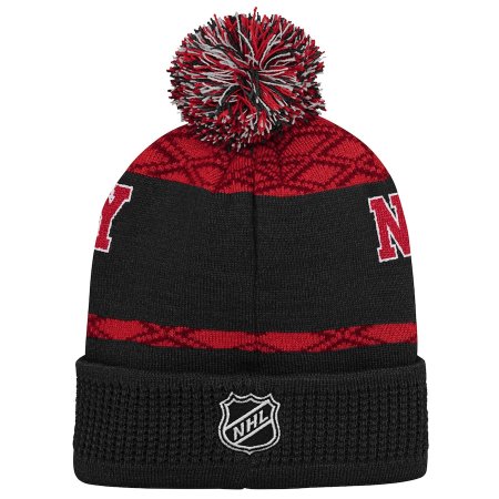 New Jersey Devils Youth - Puck Pattern NHL Knit Hat