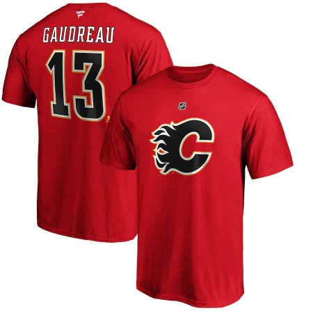 Calgary Flames - Johnny Gaudreau Authentic Stack NHL T-Shirt