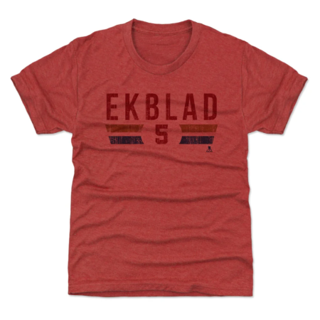 Florida Panthers Youth - Aaron Ekblad Font Red NHL T-Shirt