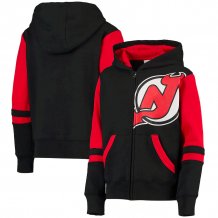 New Jersey Devils Detská - Faceoff Color-Blocked NHL Mikina s kapucňou