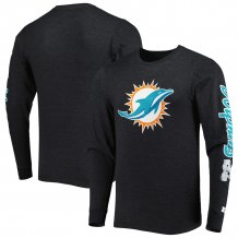 Miami Dolphins - Starter Half Time Black NFL Long Sleeve T-Shirt