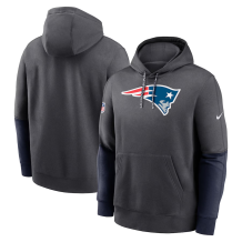 New England Patriots - 2024 Sideline Club Pullover Gray NFL Sweatshirt