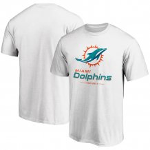 Miami Dolphins - Team Lockup White NFL T-Shirt