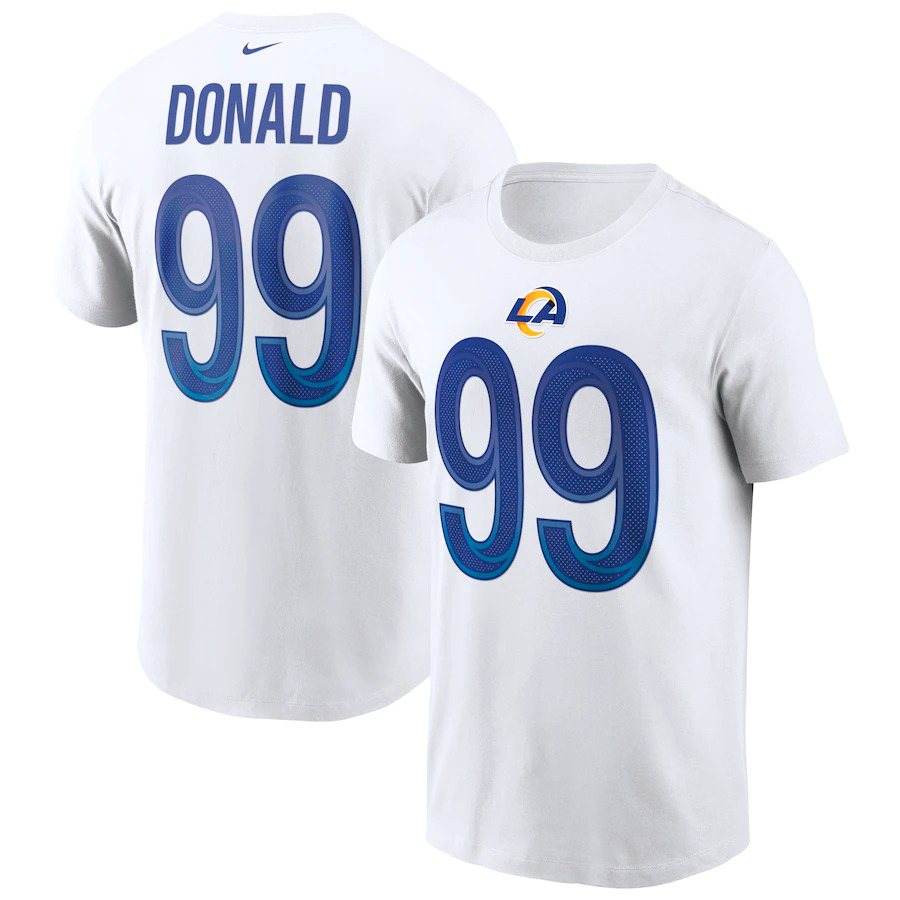 Los Angeles Rams - Aaron Donald White NFL T-Shirt :: FansMania
