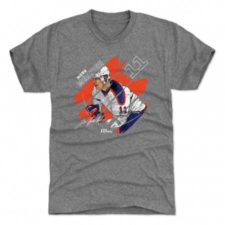 Edmonton Oilers - Mark Messier Stripes Gray NHL T-Shirt