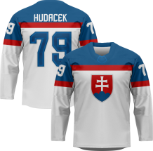 Slovensko - Libor Hudáček Hokejový Replica Dres Bílý