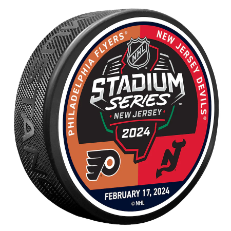 Philadelphia Flyers vs New Jersey Devils 2024 Stadium Series NHL Puck
