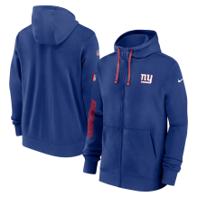 New York Giants - 2024 Nike Sideline Club Full-zip NFL Bluza z kapturem