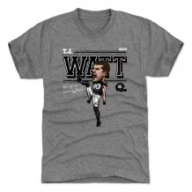 Pittsburgh Steelers - T.J. Watt Cartoon Gray NFL T-Shirt