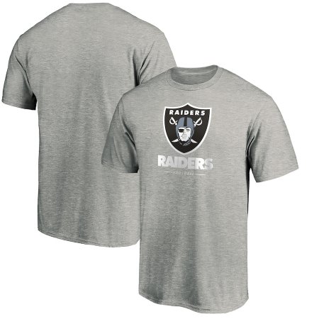 Las Vegas Raiders - Team Lockup Gray NFL T-Shirt