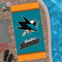 San Jose Sharks - Team Logo NHL Beach Towel - MINOR DAMAGE