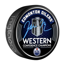 Edmonton Oilers - Zach Hyman 2025 Western Conference Champs NHL Puck