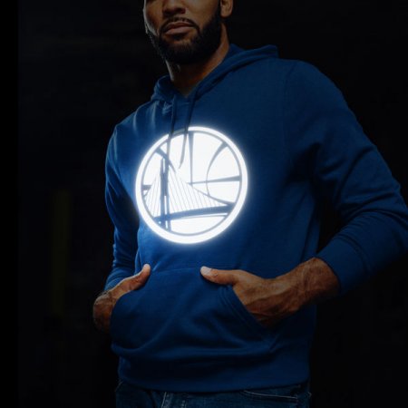 Golden State Warriors - Reflective Tek Patch NBA Bluza z kapturem