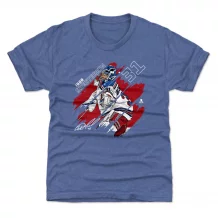New York Rangers Youth - Igor Shesterkin Stripes Blue NHL T-Shirt