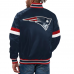 New England Patriots - Full-Snap Varsity Navy Satin NFL Kurtka