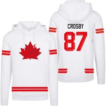 Kanada - Sidney Crosby 2026 Hockey Bluza s kapturem - biały