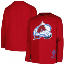 Colorado Avalanche Youth - Throwback Logo NHL Long Sleeve T-Shirt