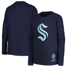 Seattle Kraken Detské - Throwback Logo NHL Tričko s dlhým rukávom