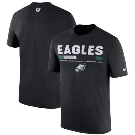 Philadelphia Eagles Throwback Wordmark Long Sleeve T-Shirt - Black