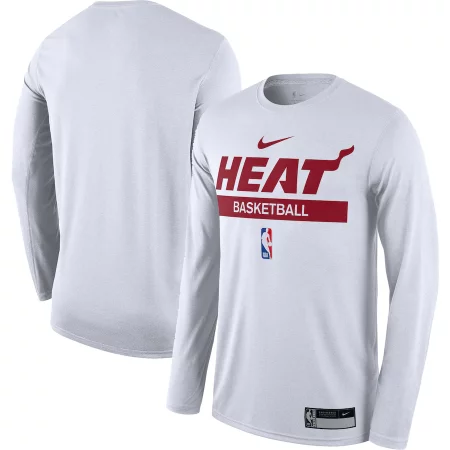 Miami Heat - 2022/23 Practice Legend White NBA Tričko s dlhým rukávom