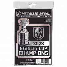 Vegas Golden Knights - 2023 Stanley Cup Champs Metallic NHL Naklejka