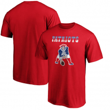 New England Patriots - Team Lockup Red NFL T-Shirt