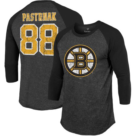 Boston Bruins - David Pastrnak Tri-Blend NHL Tričko s 3/4 rukávem